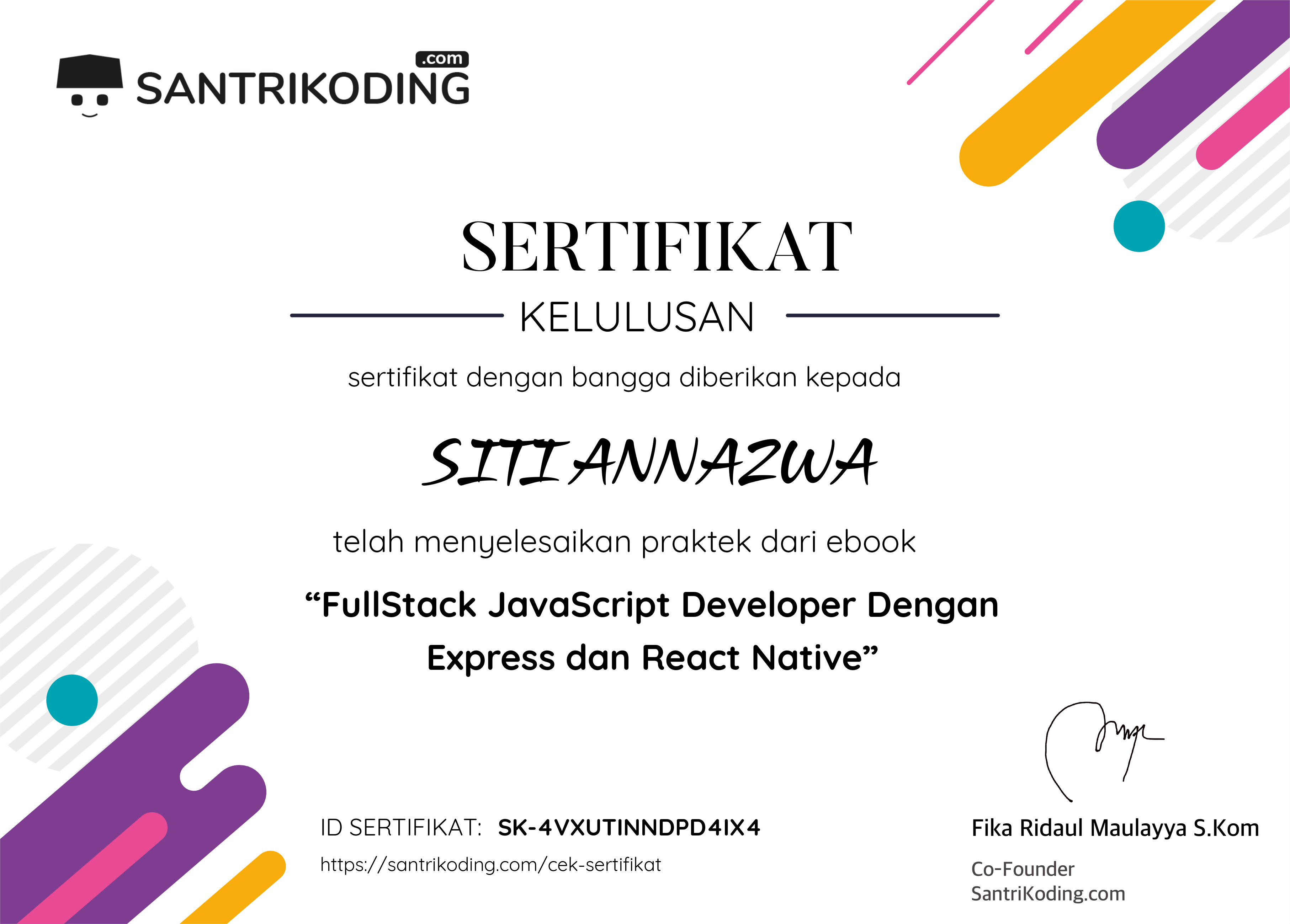 Sertifikat SK-4VXUTINNDPD4IX4