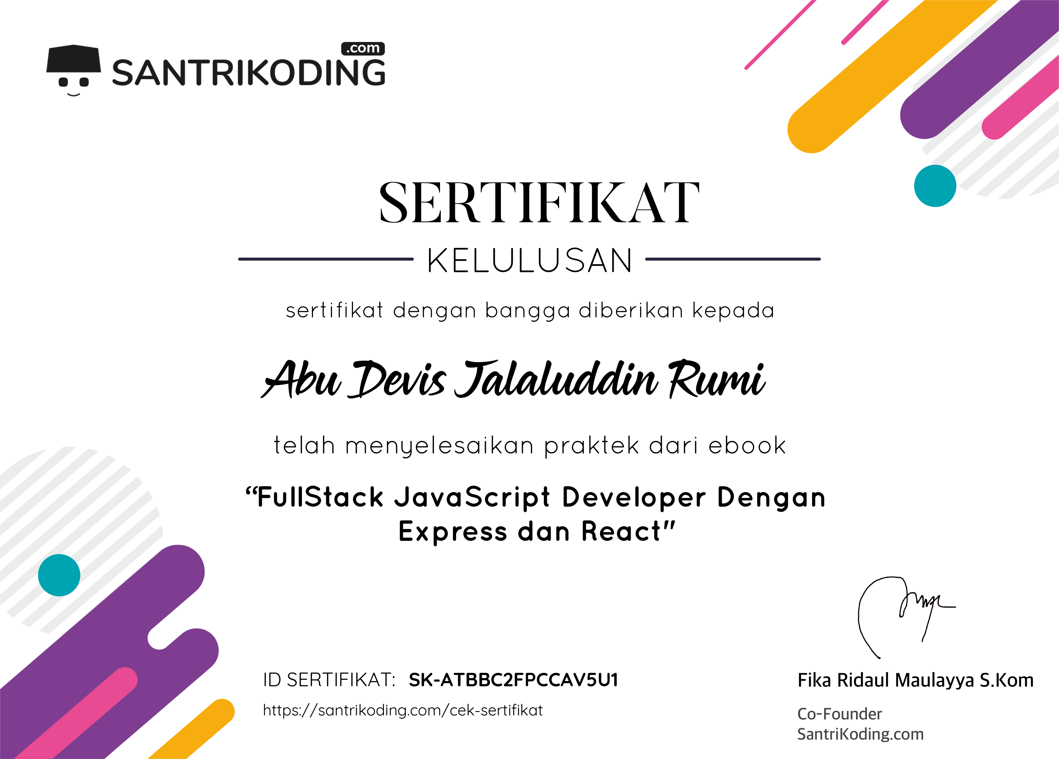 Sertifikat SK-ATBBC2FPCCAV5U1