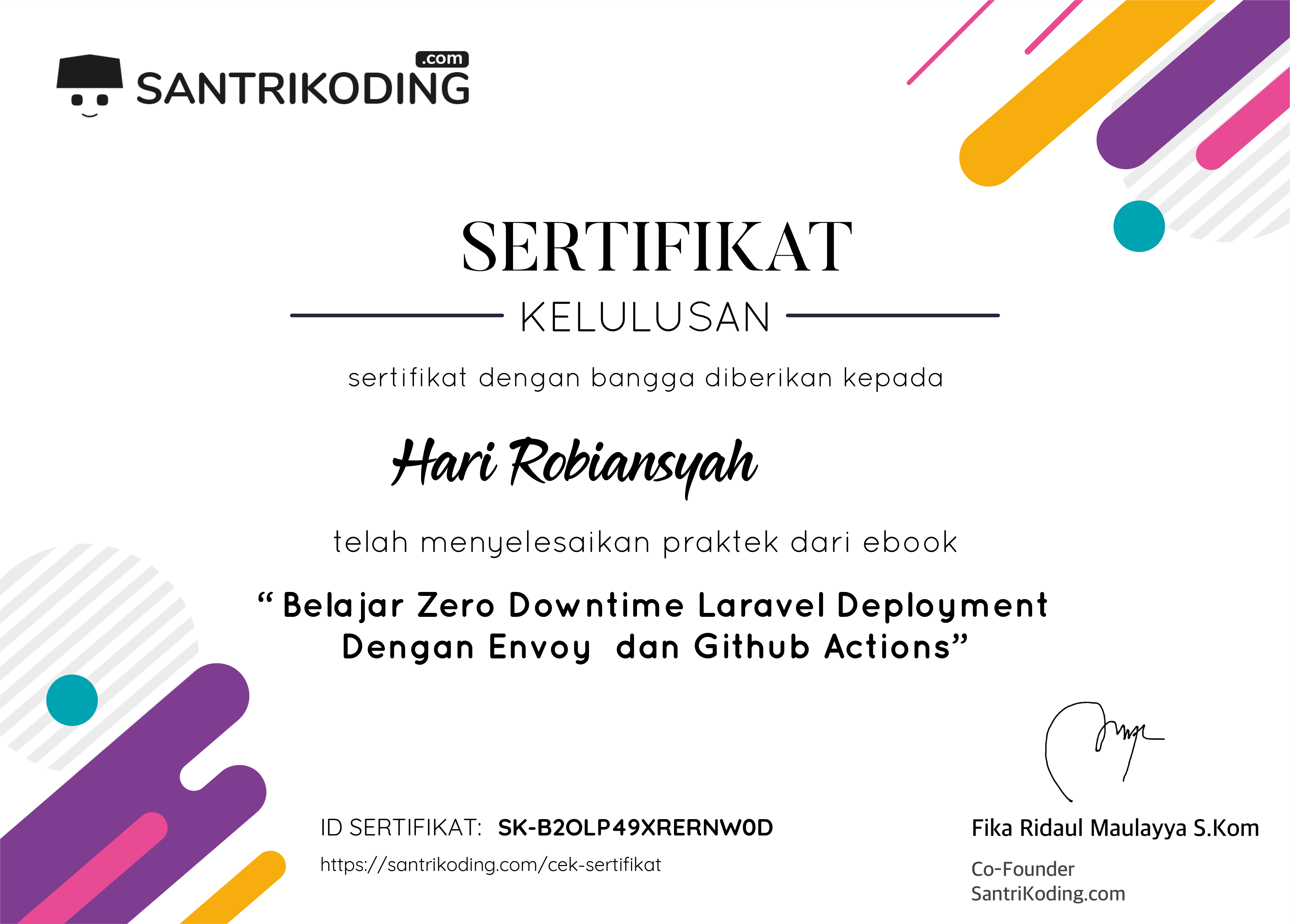 Sertifikat SK-B2OLP49XRERNW0D
