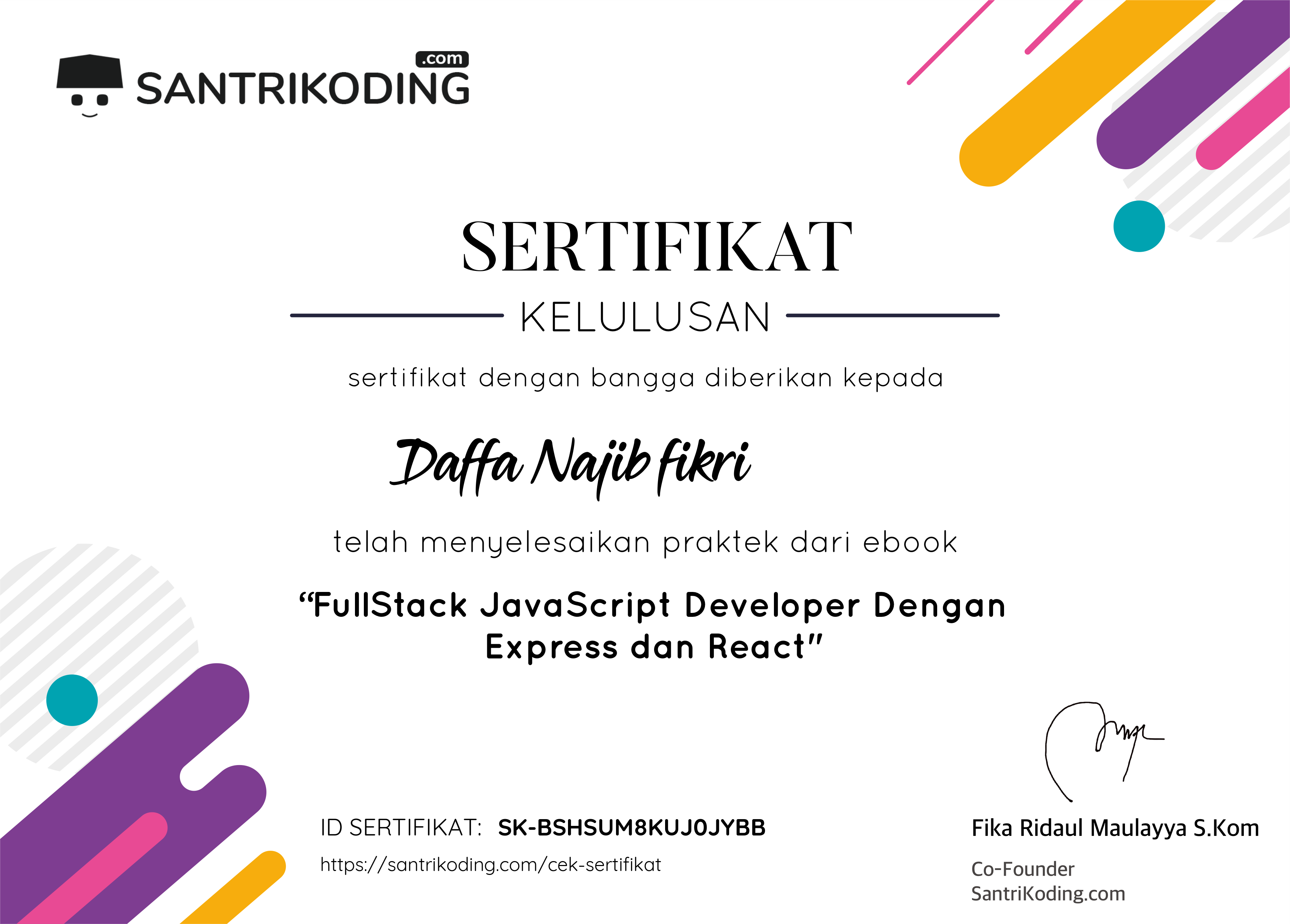 Sertifikat SK-BSHSUM8KUJ0JYBB