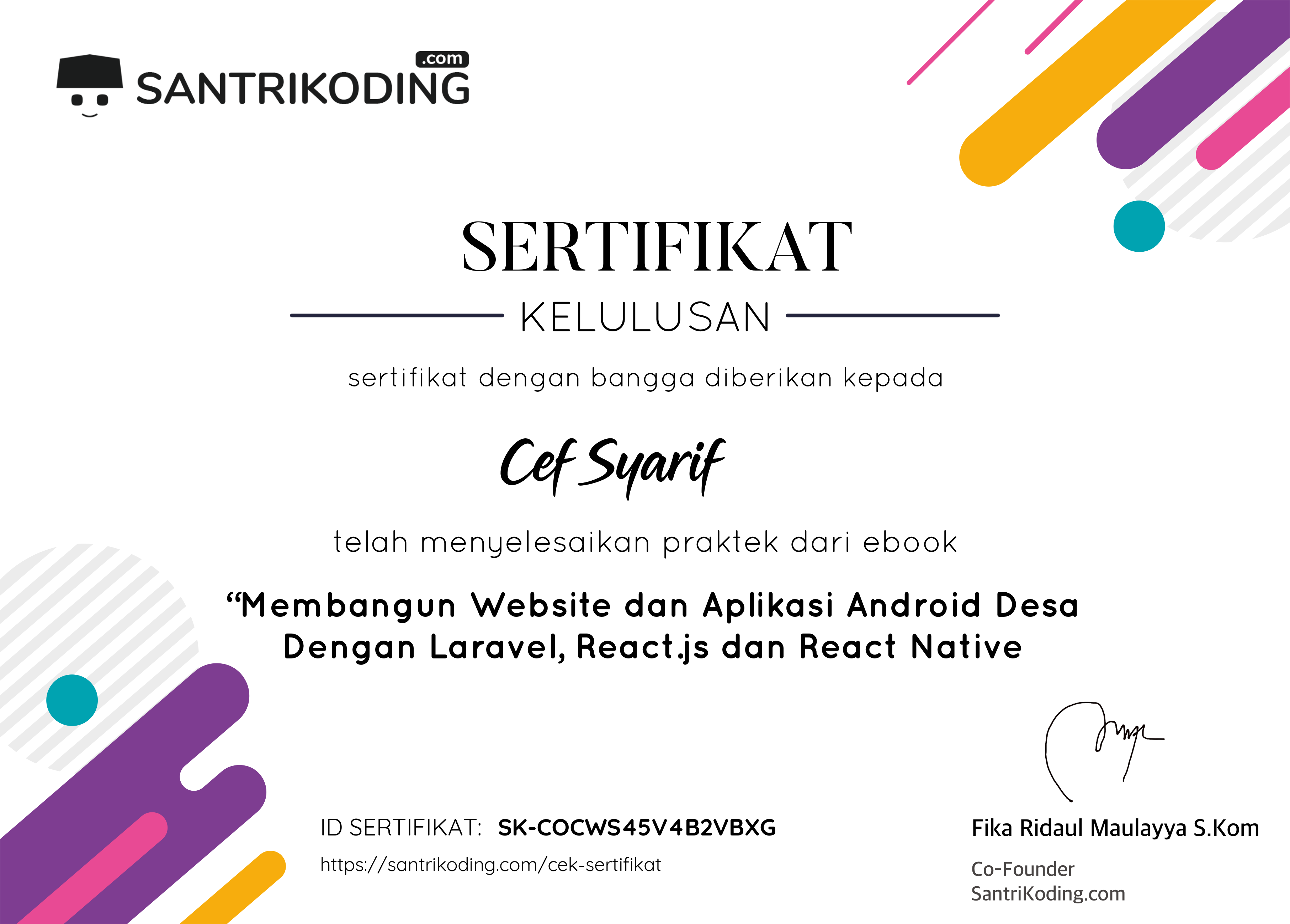 Sertifikat SK-COCWS45V4B2VBXG
