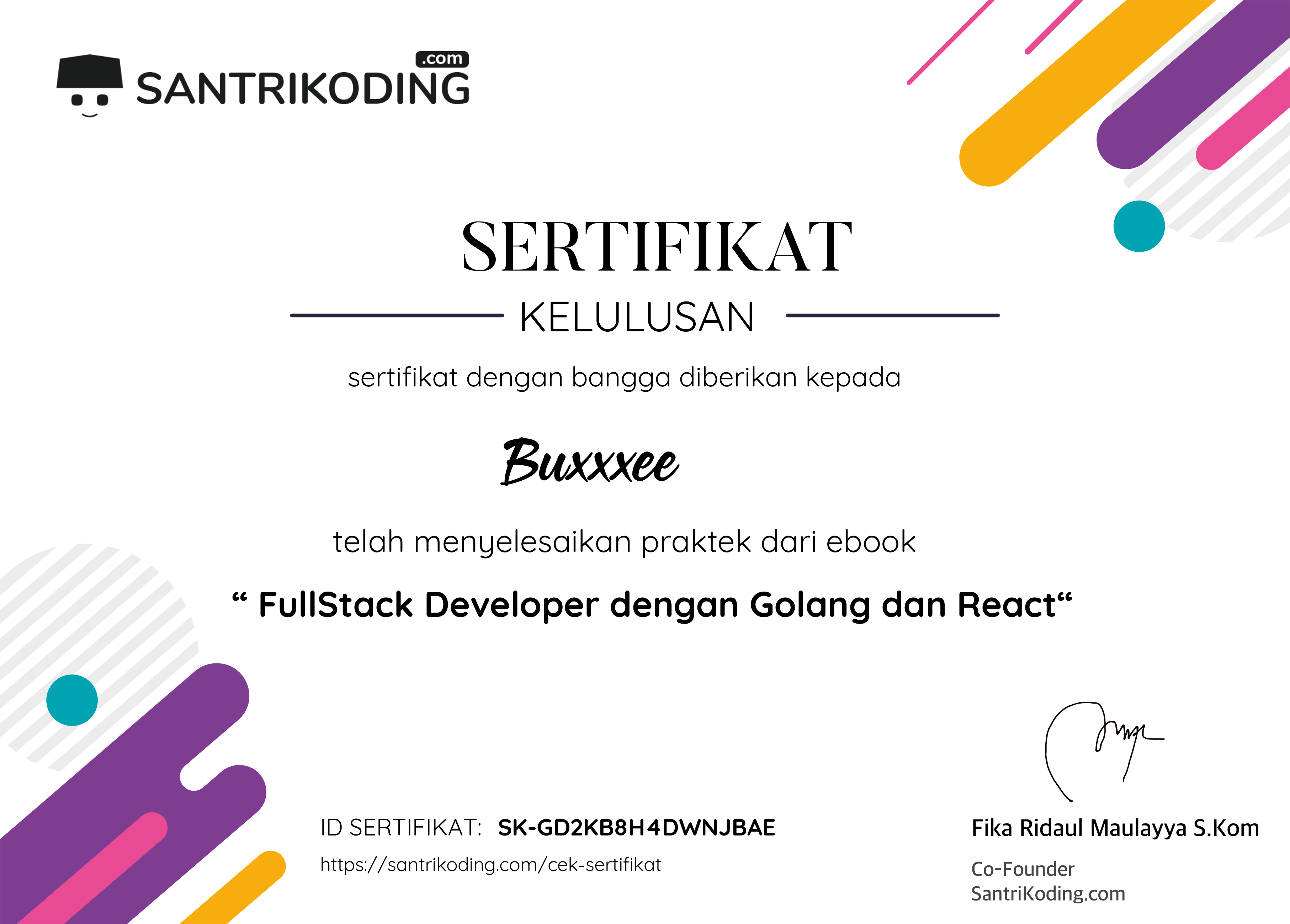 Sertifikat SK-GD2KB8H4DWNJBAE