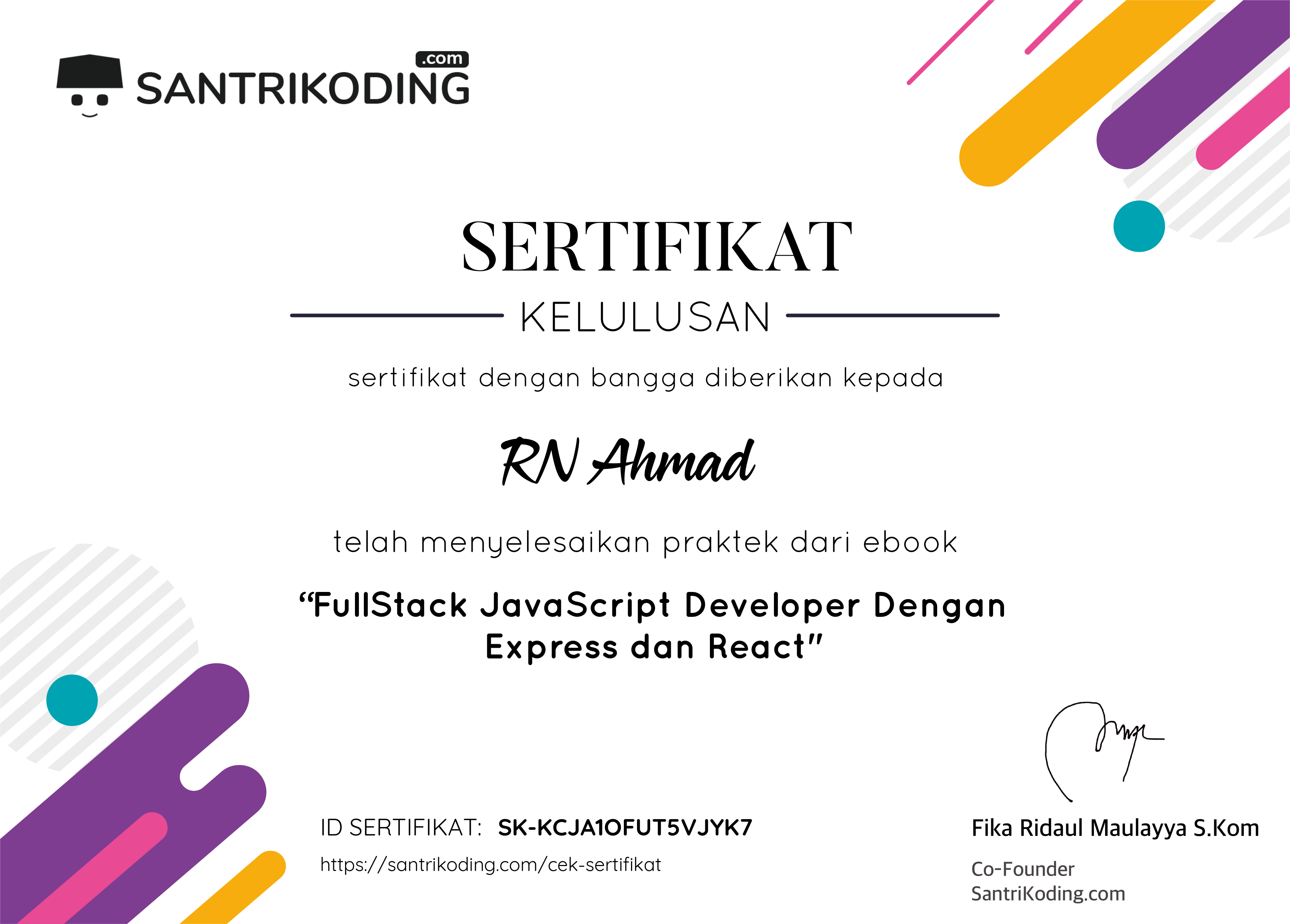 Sertifikat SK-KCJA1OFUT5VJYK7
