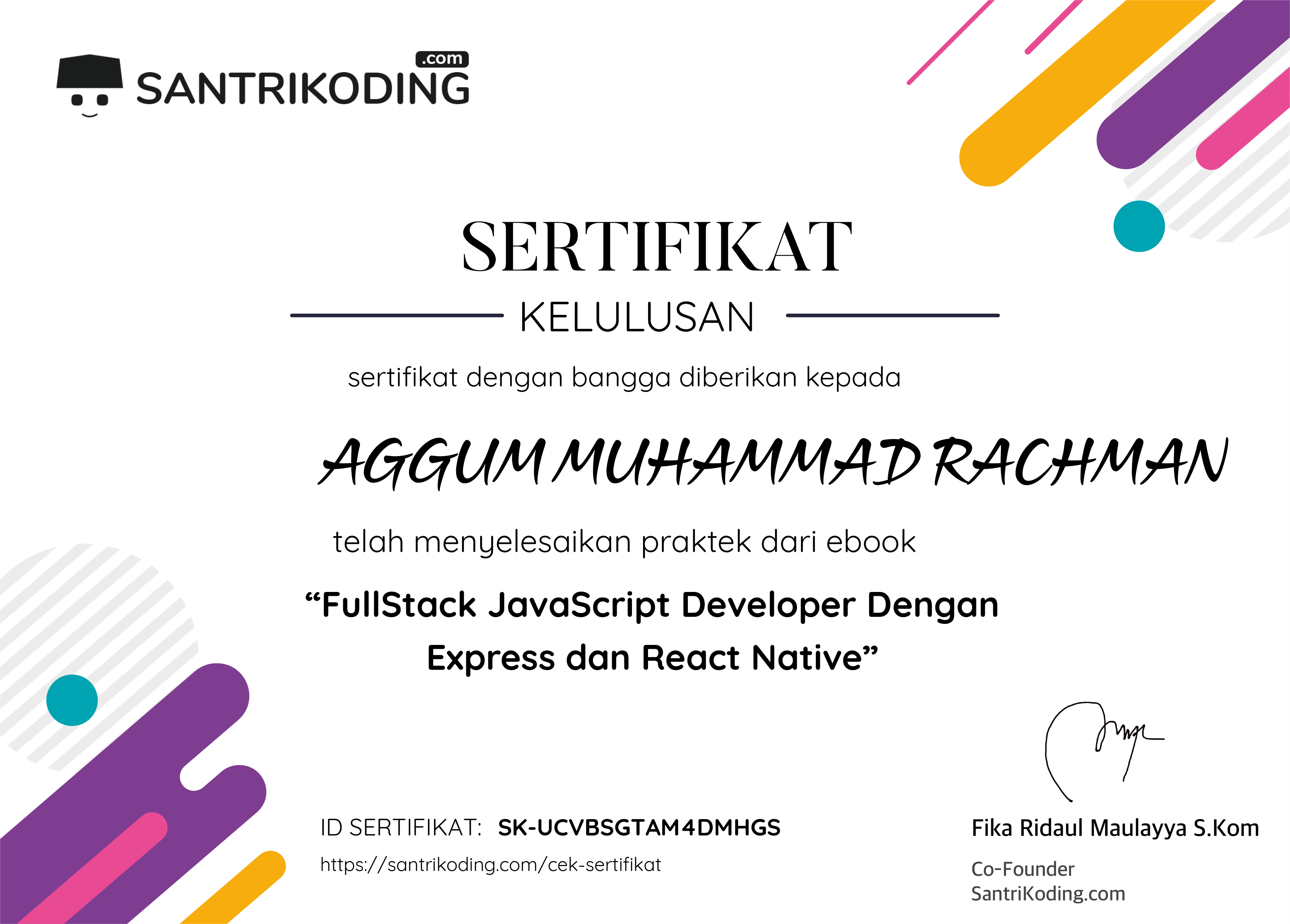 Sertifikat SK-UCVBSGTAM4DMHGS