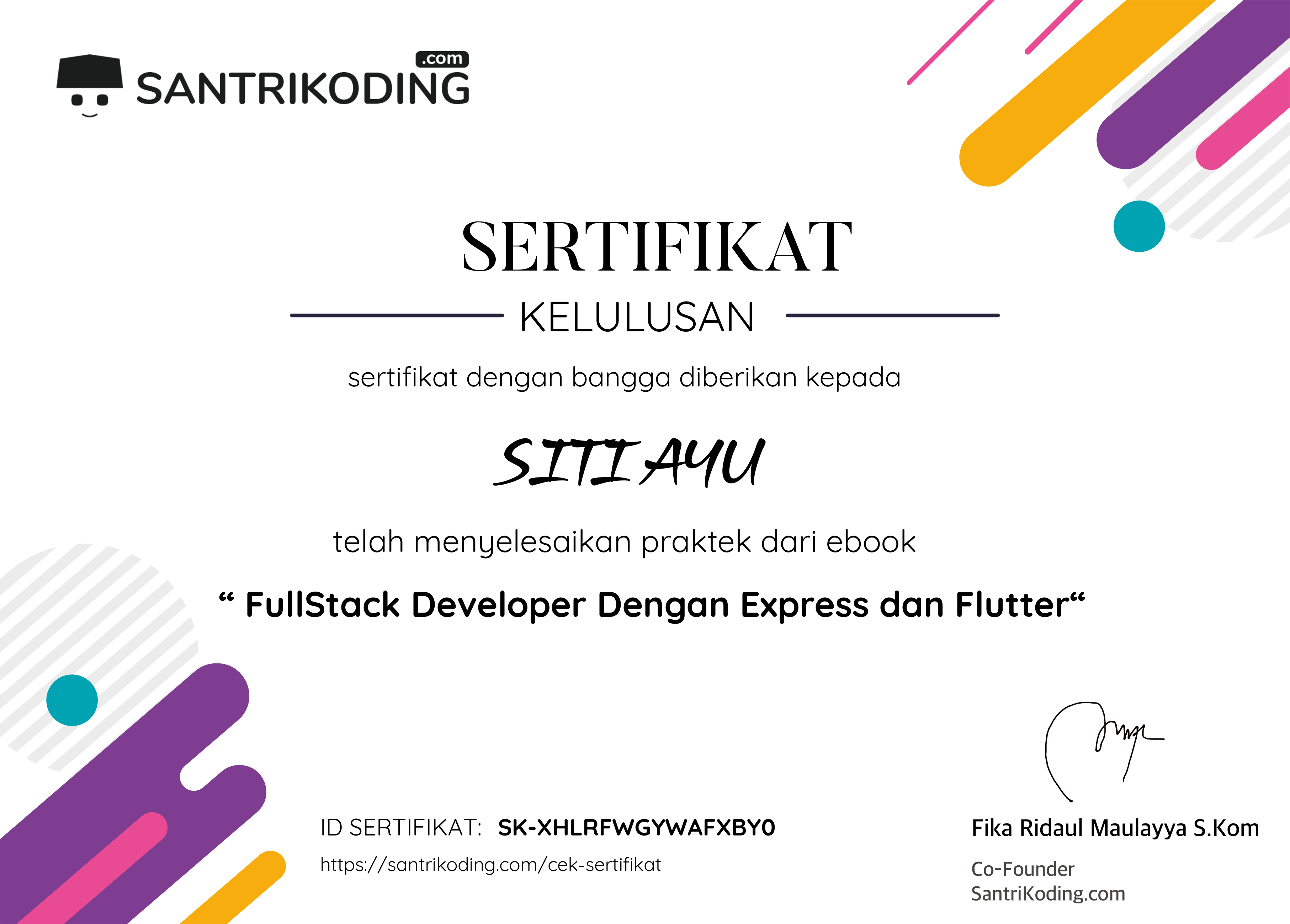 Sertifikat SK-XHLRFWGYWAFXBY0