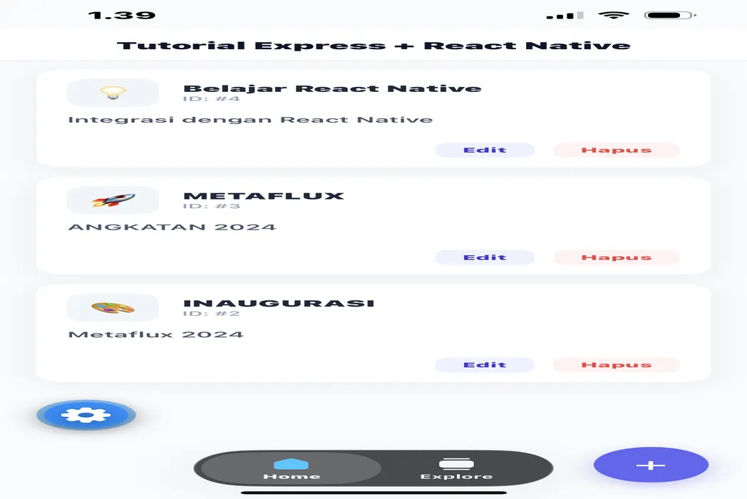 Tutorial Express + React Native