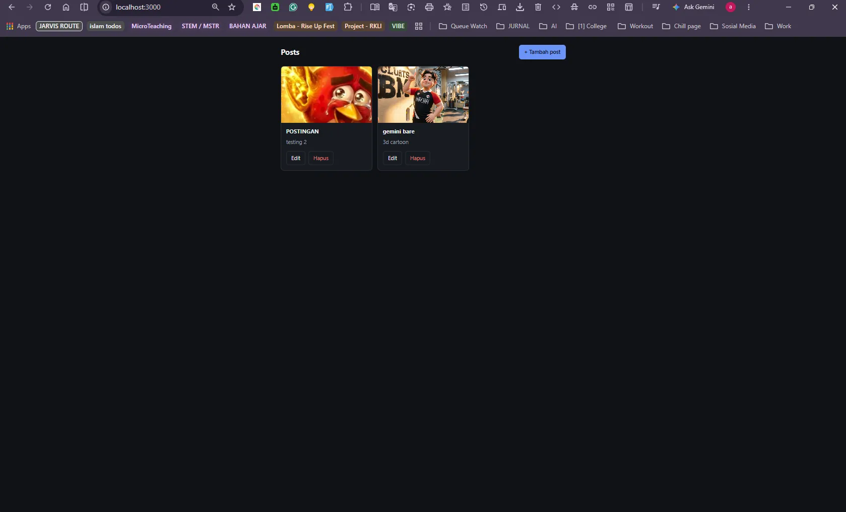 SIMPLE CRUD WITH REACT NATIVE