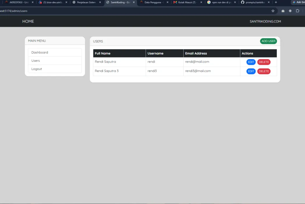 Project Fullstack Golang Vue