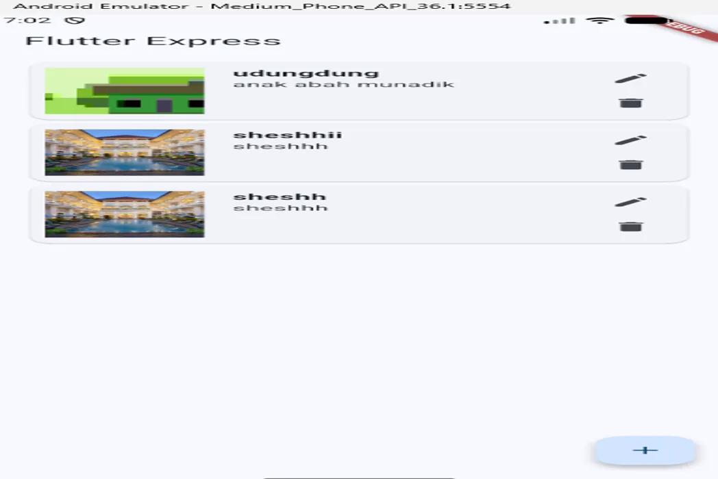 Flutter dengna EXpress.js
