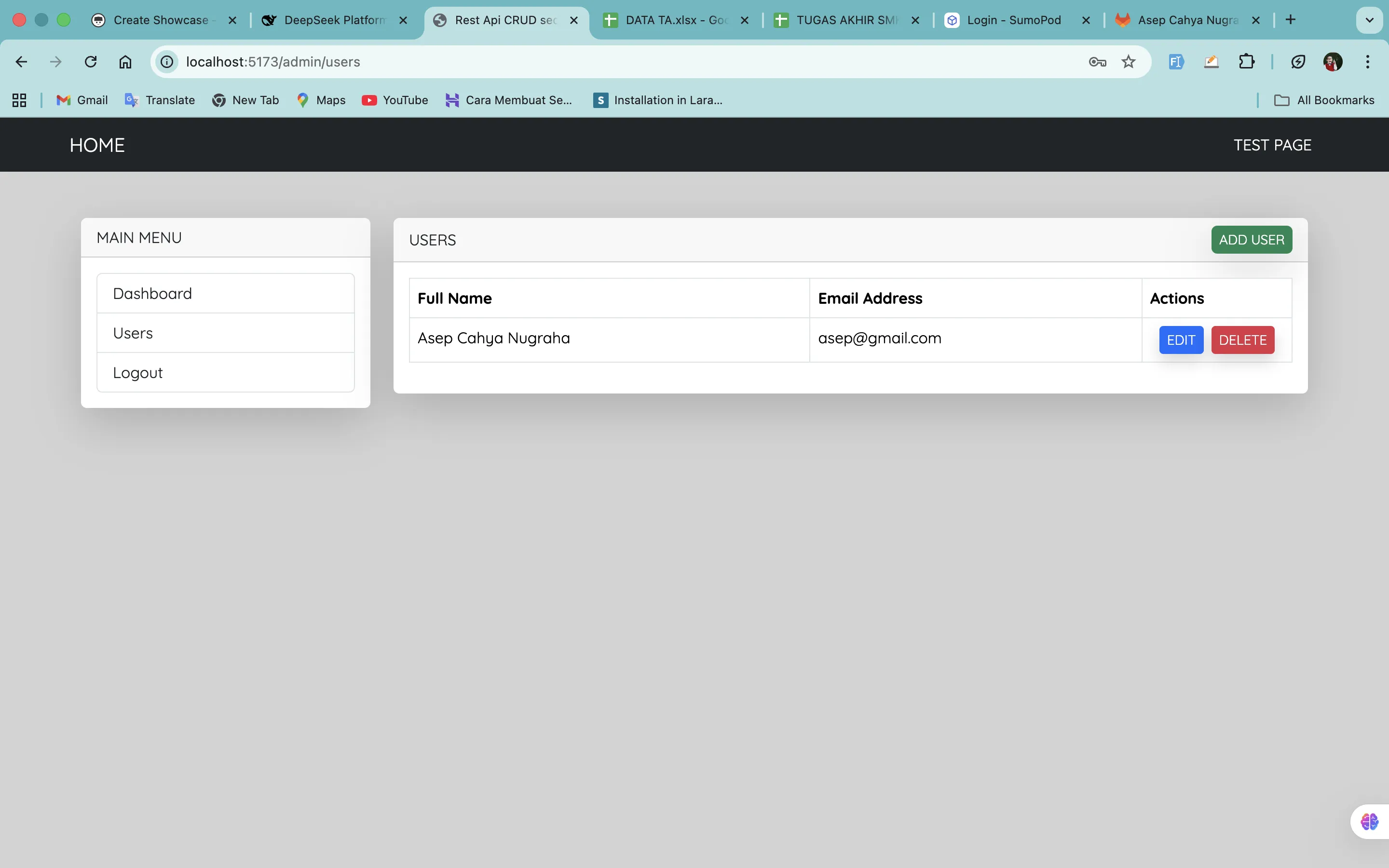React dan EXPRESS