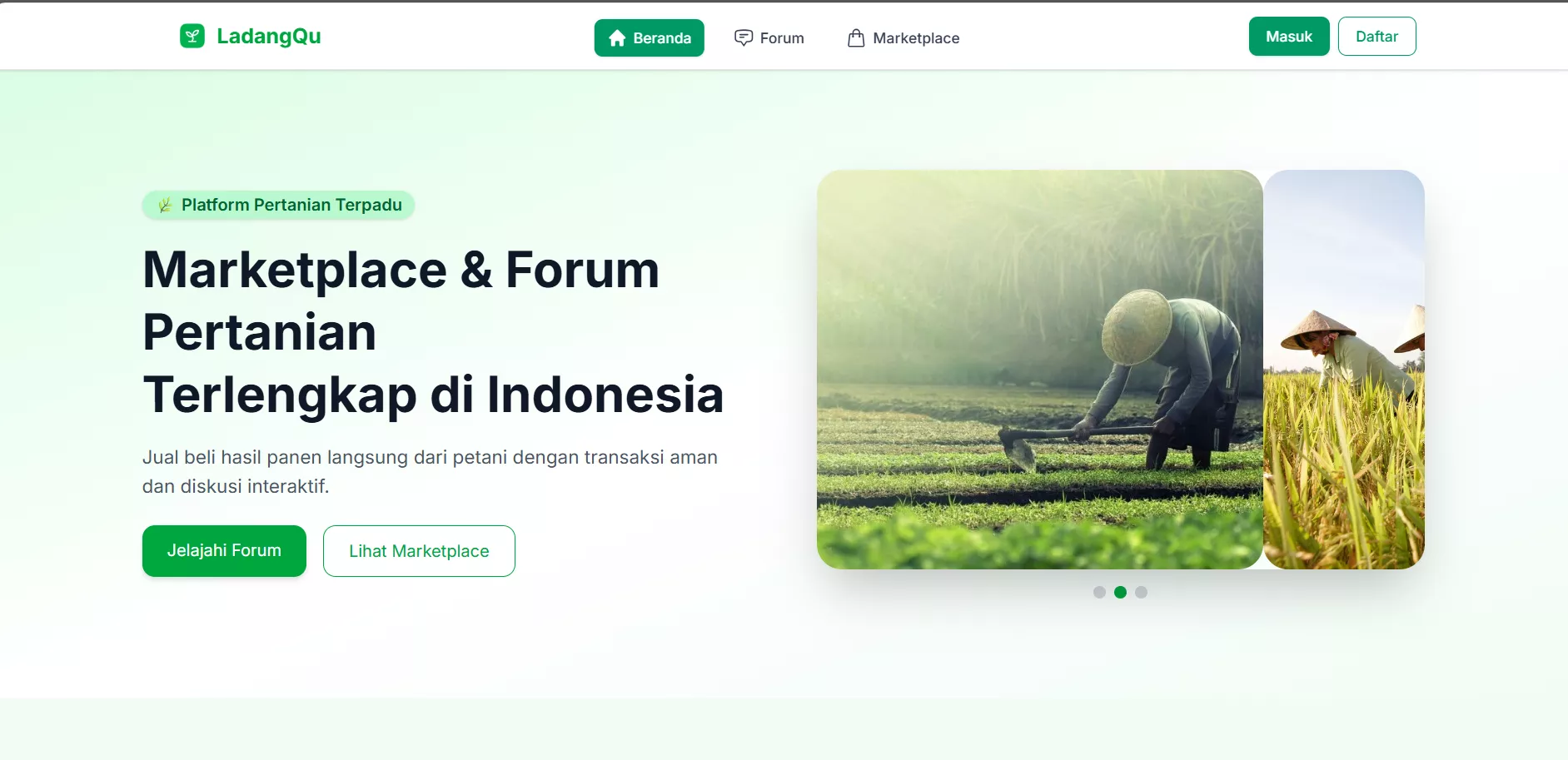 Marketplace & Forum Pertanian
