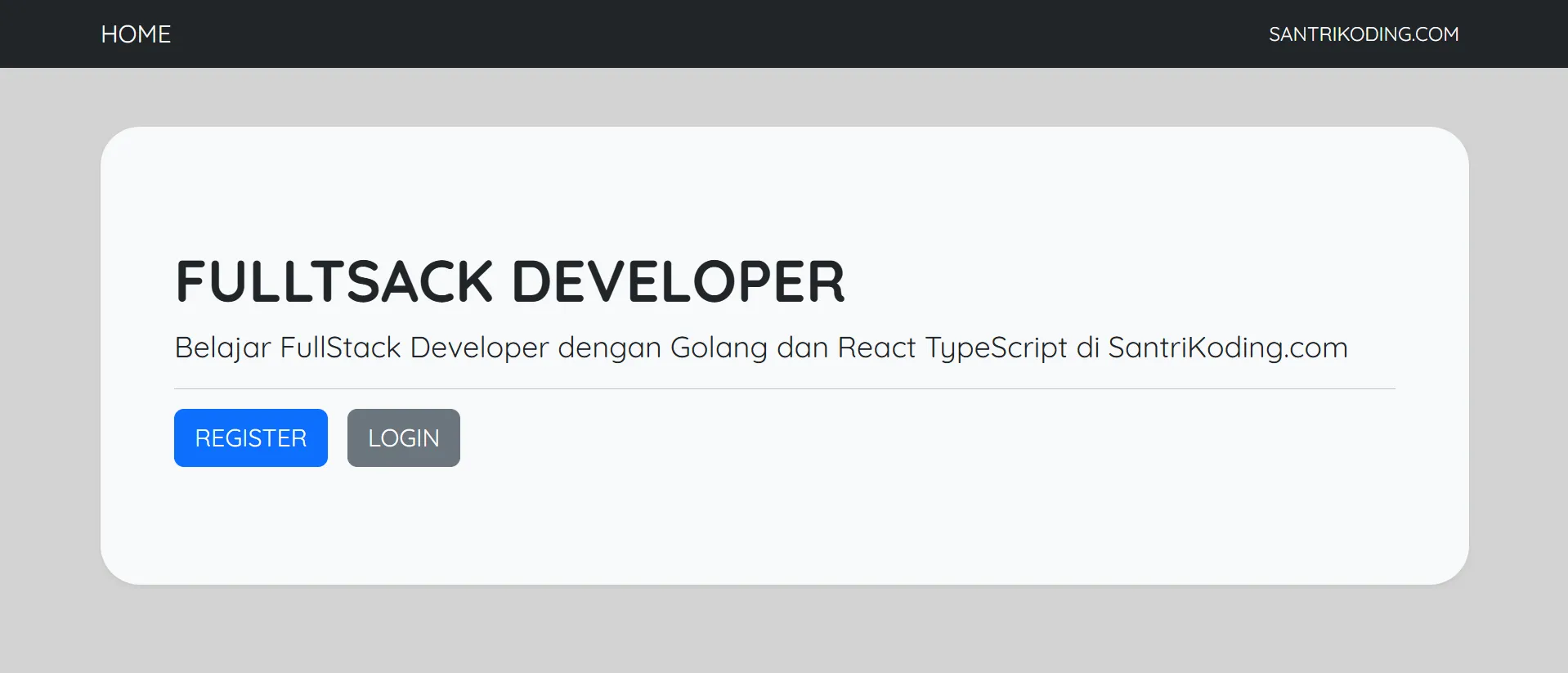 Project CRUD User dengan Golang React